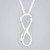 Sterling Silver Infinity Necklace Close up