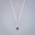 Sterling Silver Amethyst Eiffel Solitaire Necklace With Chain Sterling Silver Amethyst Eiffel Solitaire Necklace With Chain
