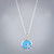 Sterling Silver Blue Opal Starfish Pendant With Chain