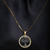 Sterling Silver Dual Tone 18K Gold Plated Tree of Life  Necklace On Mannequin With Chain