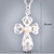 Sterling Silver Freshwater Pearl Cross with Filigree Heart  Necklace Measurements