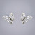 Sterling Silver Butterfly Stud Earrings Close Up