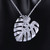 Sterling Silver Monstera Leaf Pendant Close up