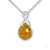 Sterling Silver Baltic Amber Infinity Teardrop  Necklace