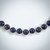 Lexquisite Lapis Lazuli Beaded Matinee Necklace with Cubic Zircon Side Clasp
