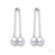 Sterling Silver Freshwater Pearl Double Teardrops Earrings