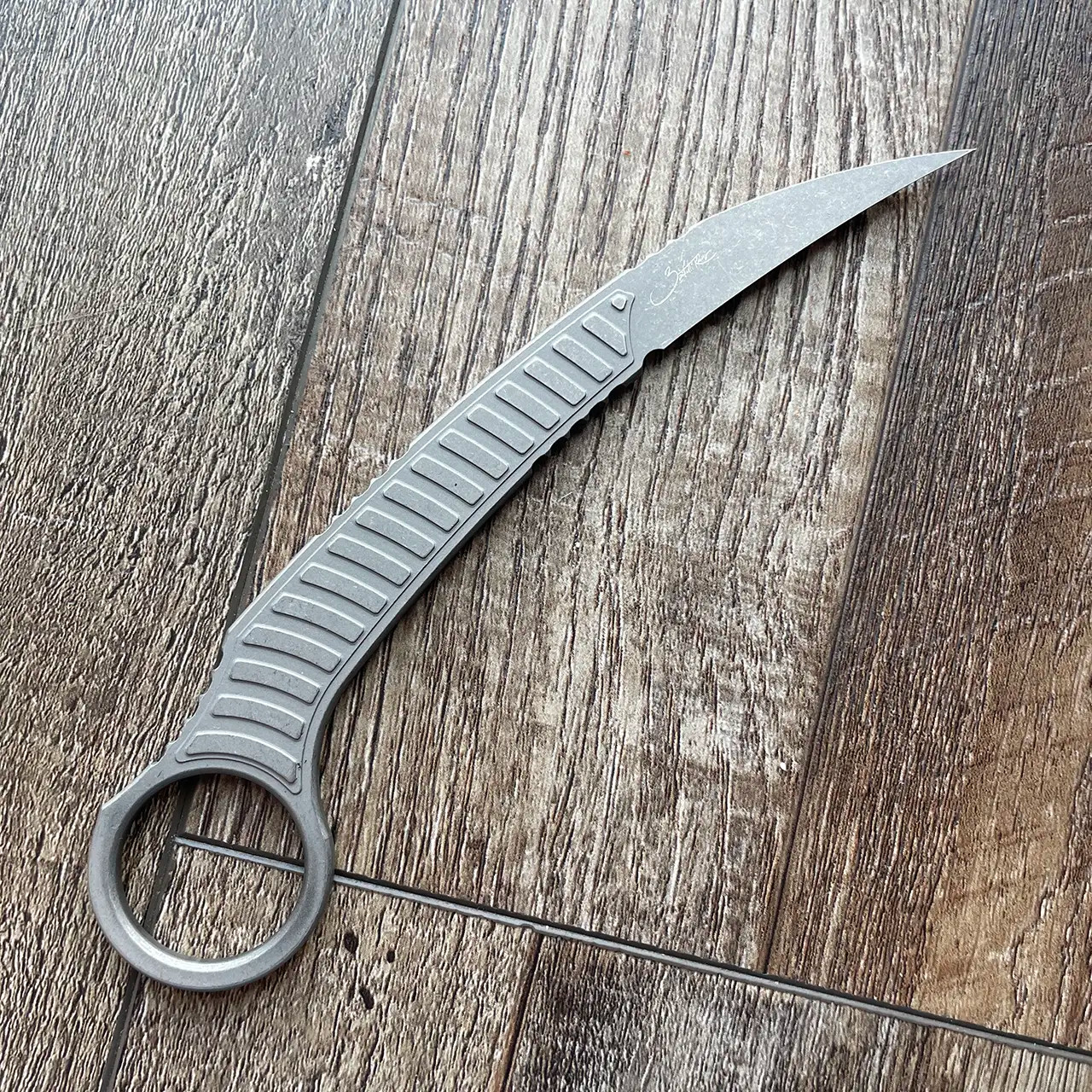 Microtech Bastinelli Feather Karambit S/E Fixed Blade Apocalyptic ...