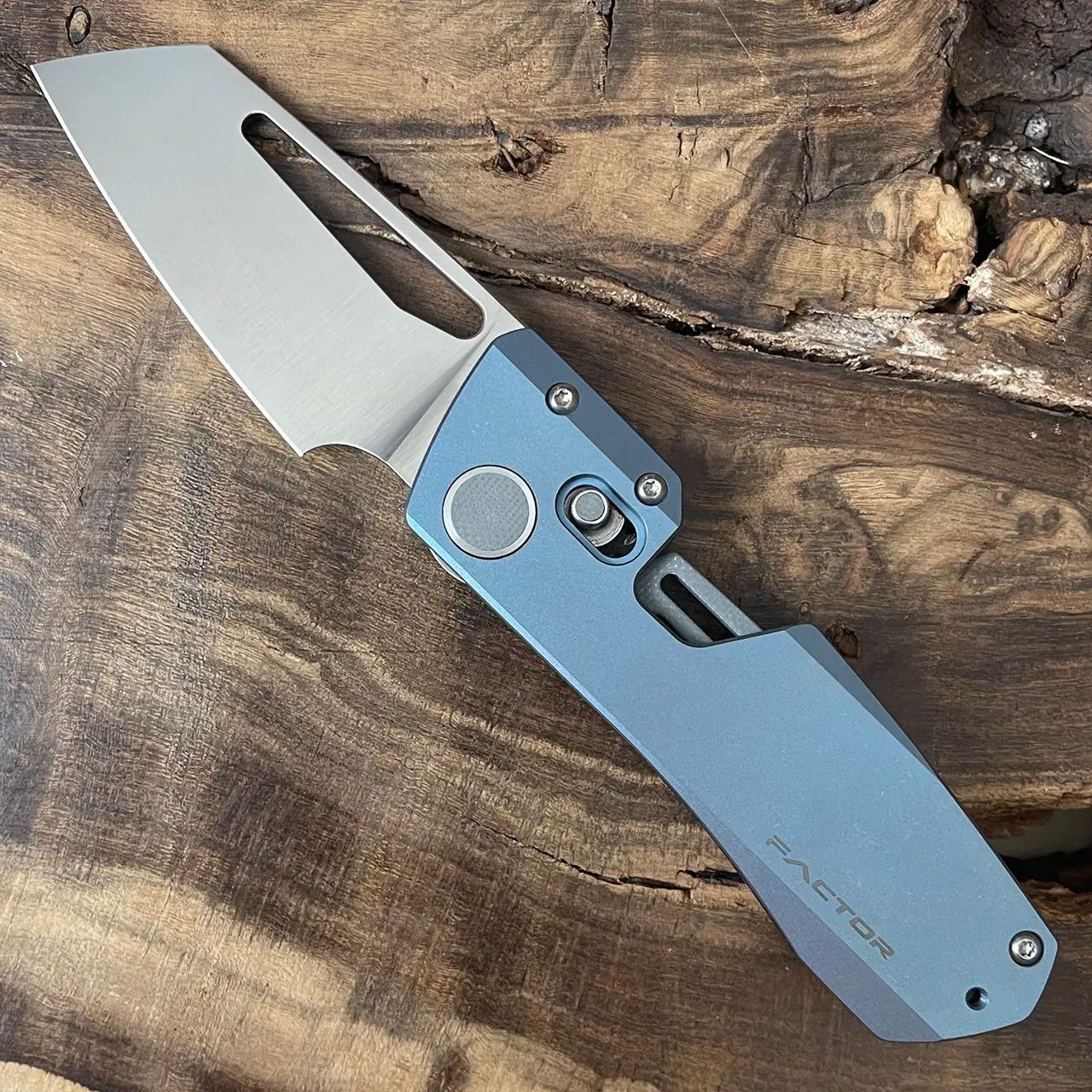 Winterblade Factor MLock Blue Titanium Handle w/ Gray G10 Accents