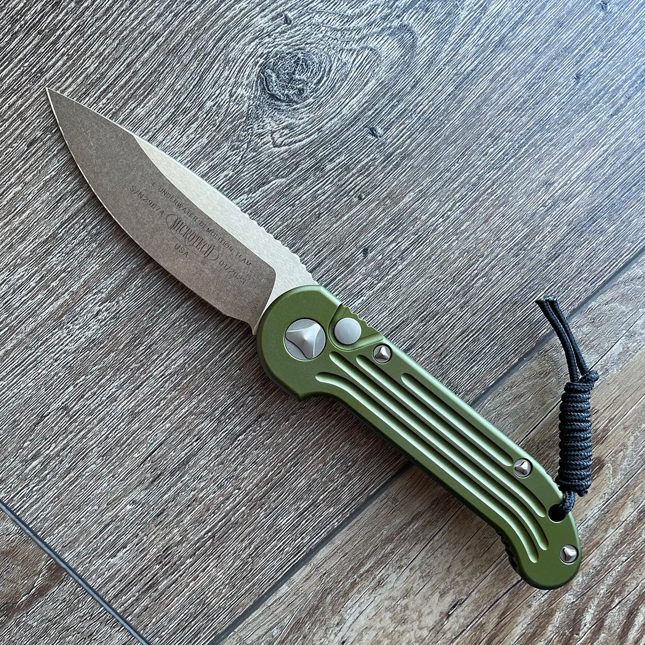Microtech LUDT OD Green Bronzed Standard 13513OD American Edge Knives
