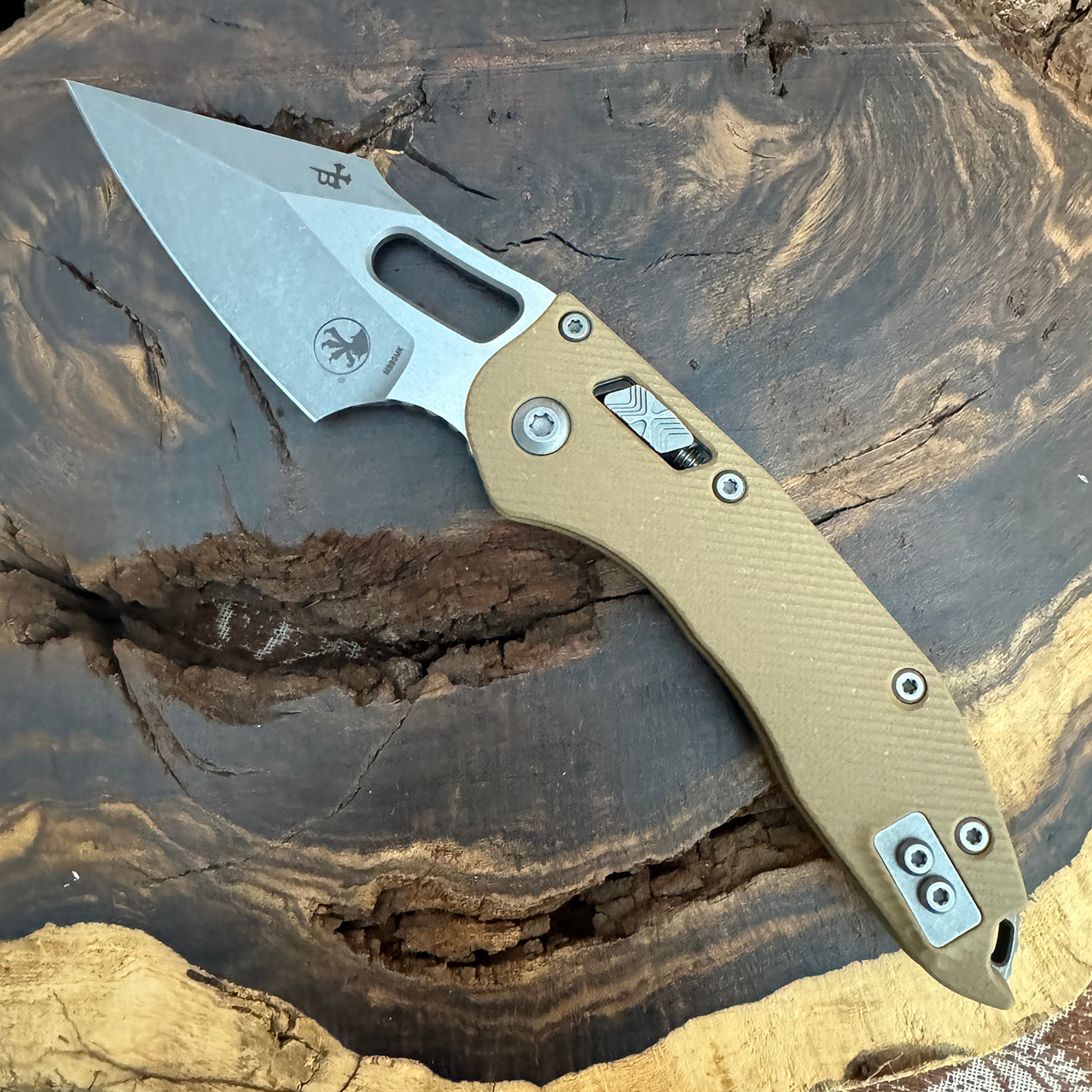 Microtech Borka Stitch RAM-LOK S/E Fluted Tan G-10 Apocalyptic Standard ...