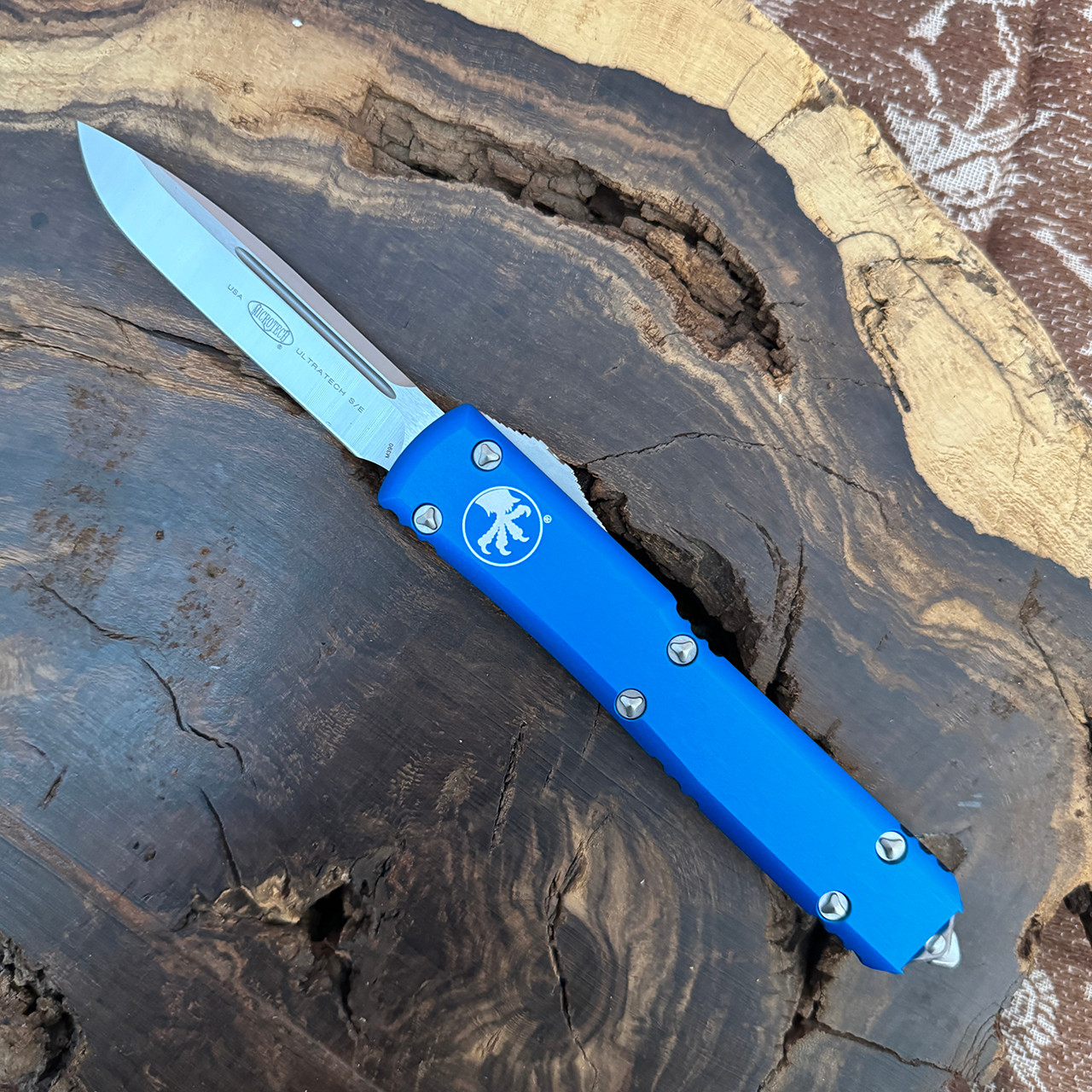 Microtech Ultratech S/E Blue Satin Standard 121-4BL | American Edge Knives