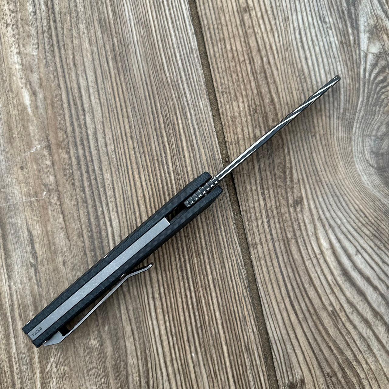 Vero Engineering Axon Liner Lock End Cut Carbon Fiber Handle Bacon
