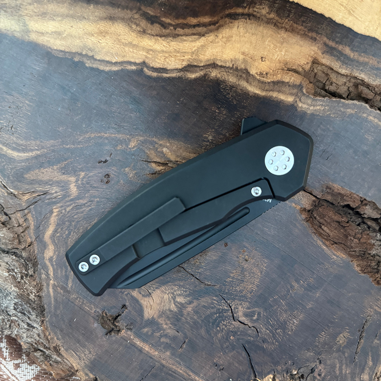 Beans Blades Mini Warrior Folder T/E Black PVD Titanium Handle