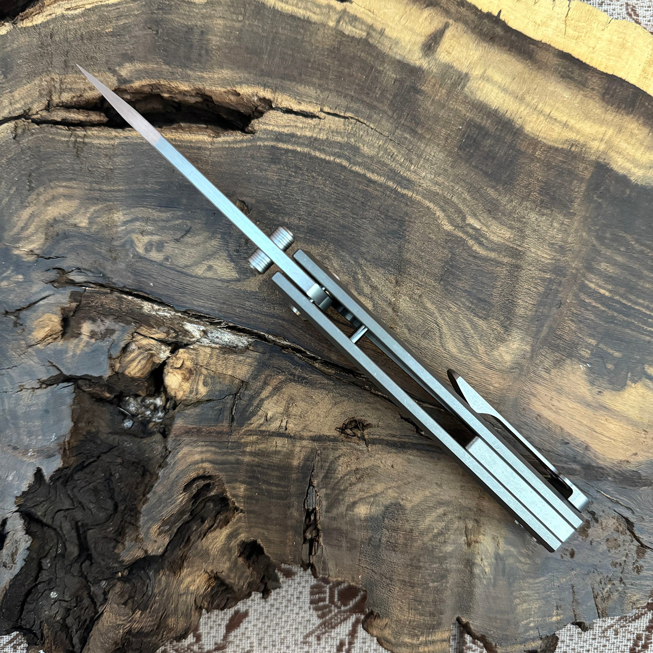 Nobu③ Chaves Knives Scapegoat Street Titanium Stonewash 3.5