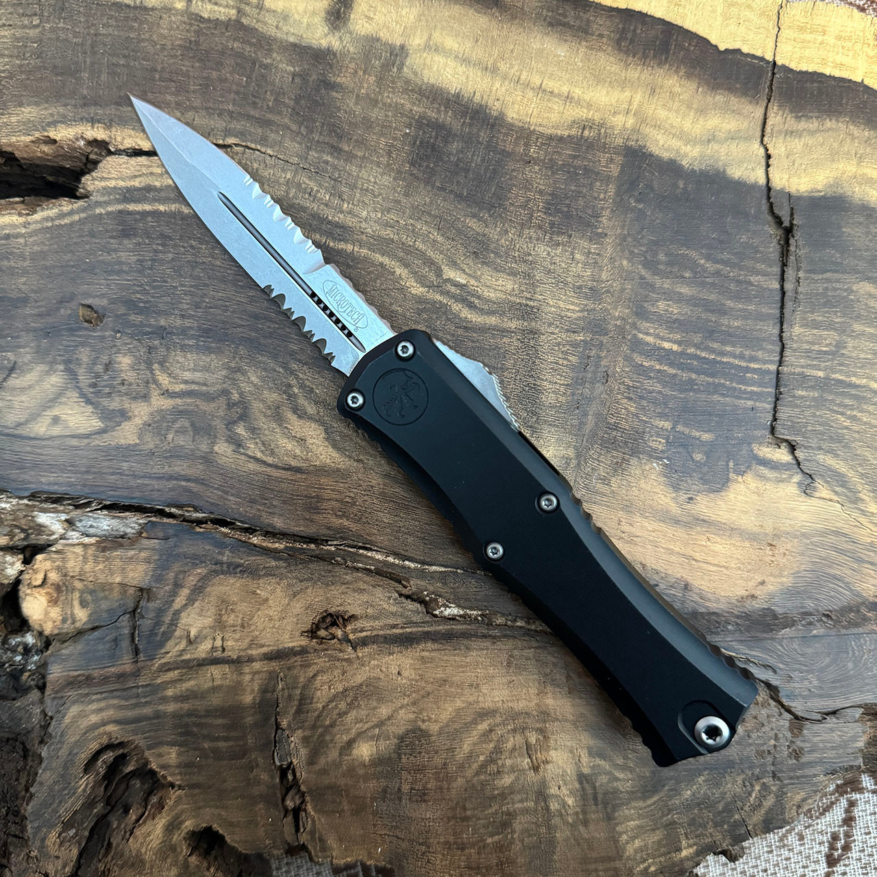 Microtech Hera II Mini Bayonet Black Stonewash Serrated 1701M-11