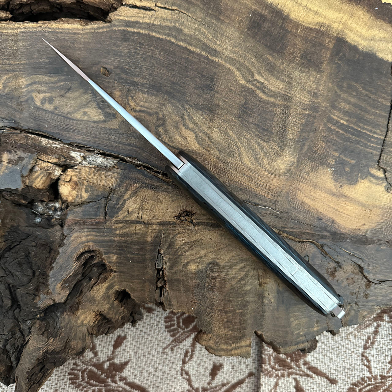 Chuck Gedraitis Custom Ghost Scale Release Switchblade Titanium