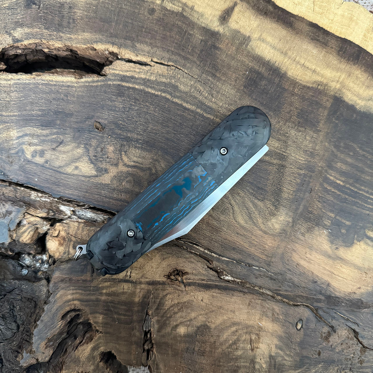 Chuck Gedraitis Custom Ghost Scale Release Switchblade Titanium