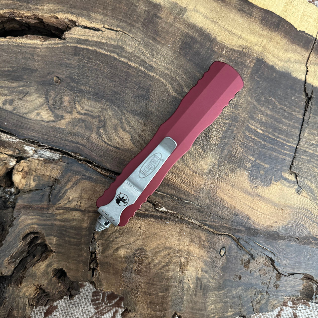 Microtech Dirac D/E Merlot Apocalyptic Standard 225-10APMR