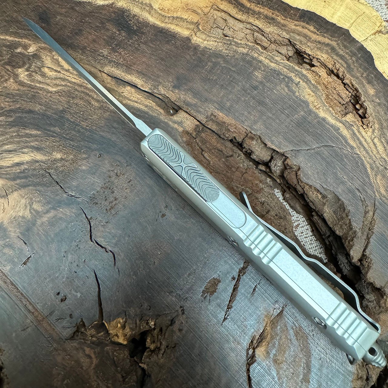 Microtech UTX-85 S/E Clear Apocalyptic Standard 231-10APCR