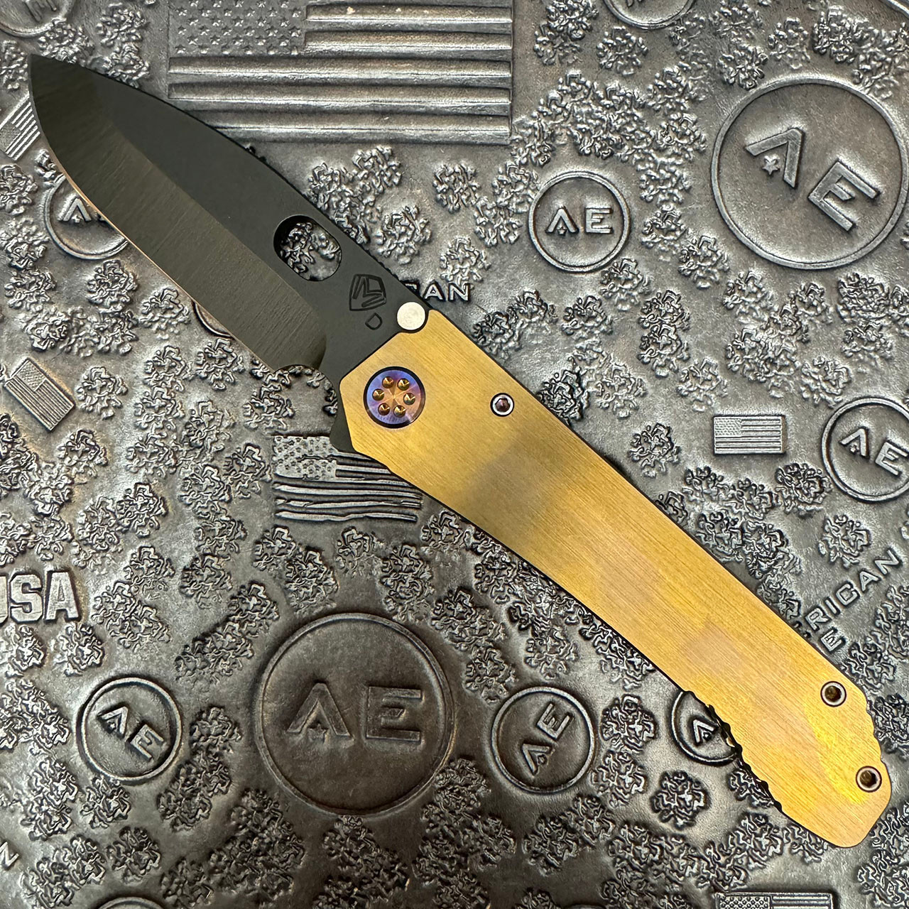 Medford 187 DP Frame Lock Brushed Bronze Titanium Handles DLC Drop