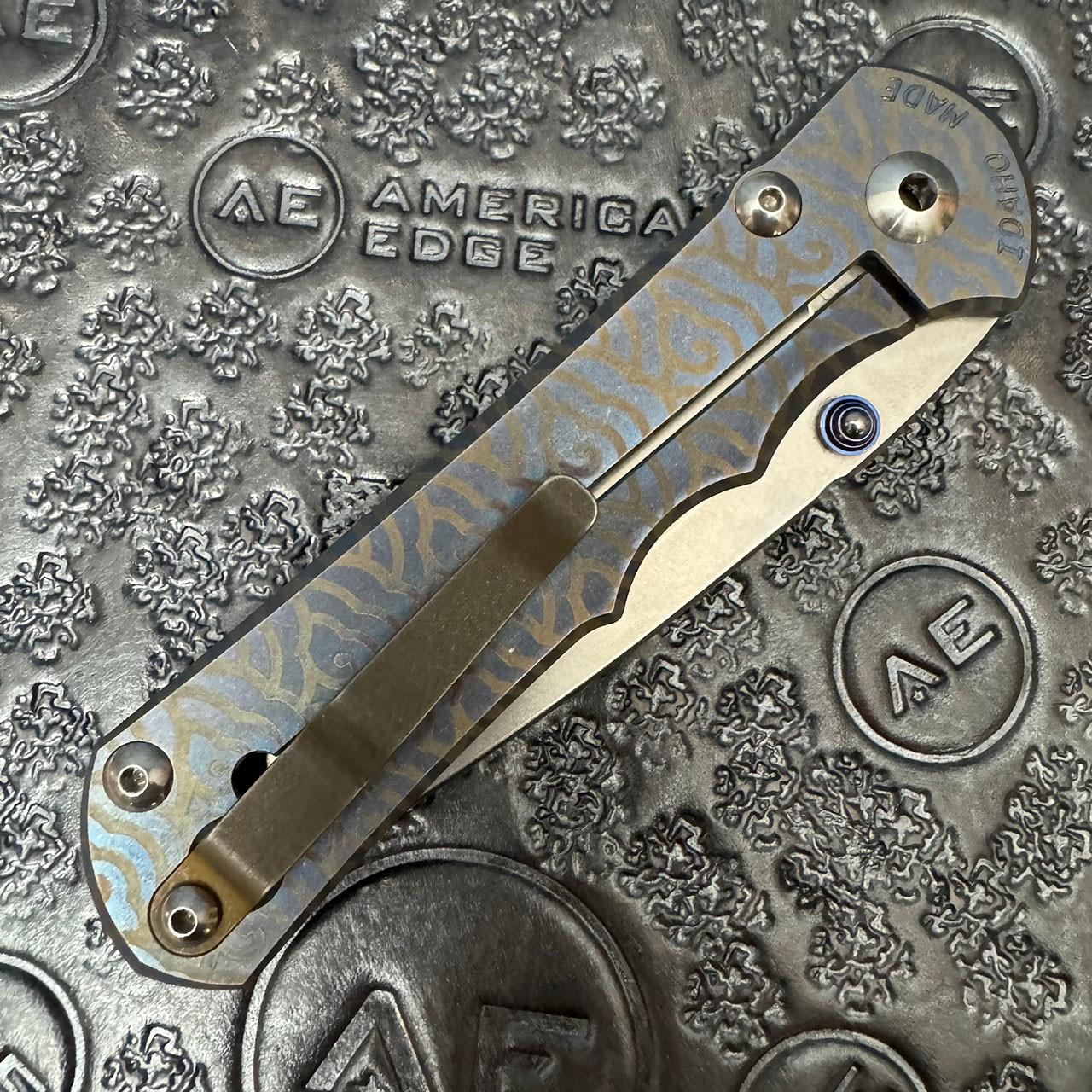 Chris Reeve Large Inkosi Lasered Japanese Clouds Titanium Frame Lock ...