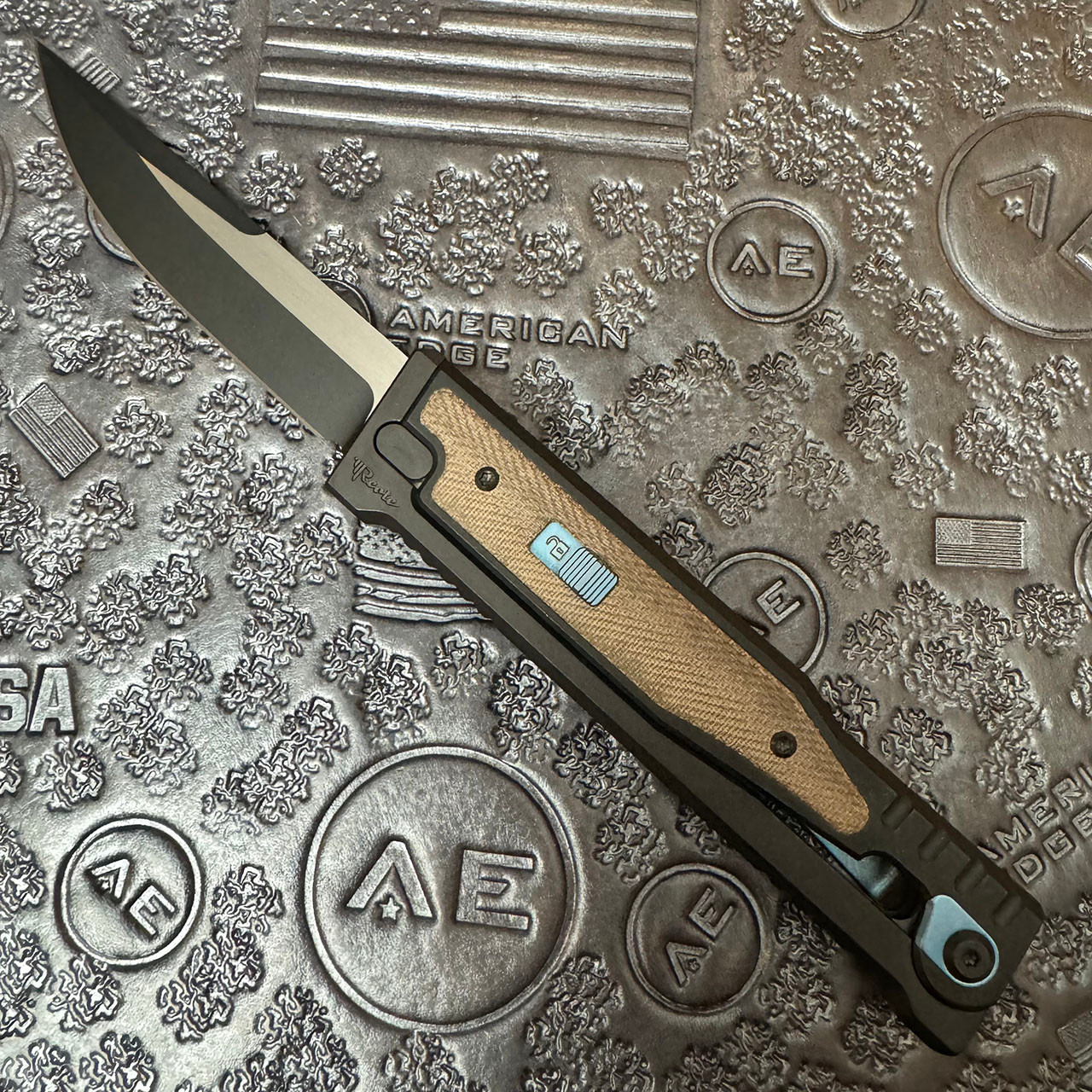 Reate EXO V2 S/E Gravity Knife Titanium PVD Handle w/ Green