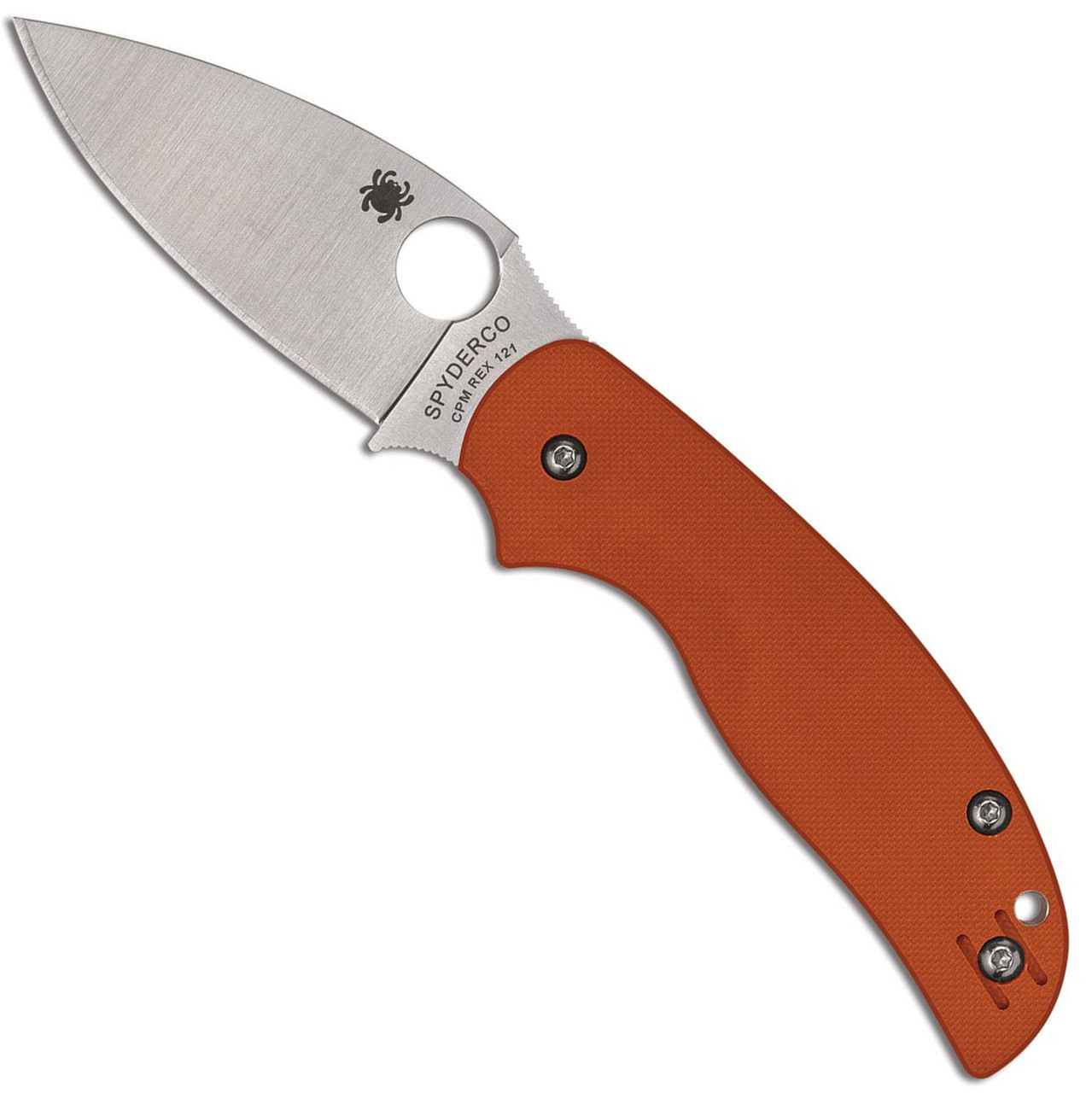 Spyderco Sage 5 Compression Lock Burnt Orange G10 Handles Satin
