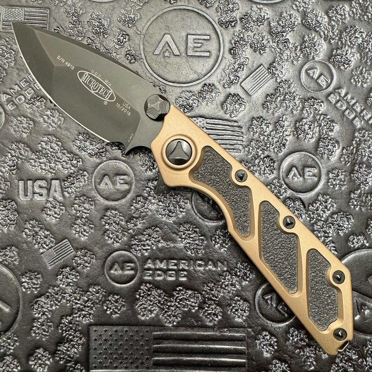 Microtech Strider D.O.C. Manual Frame Lock Tan Handels Black Standard ...