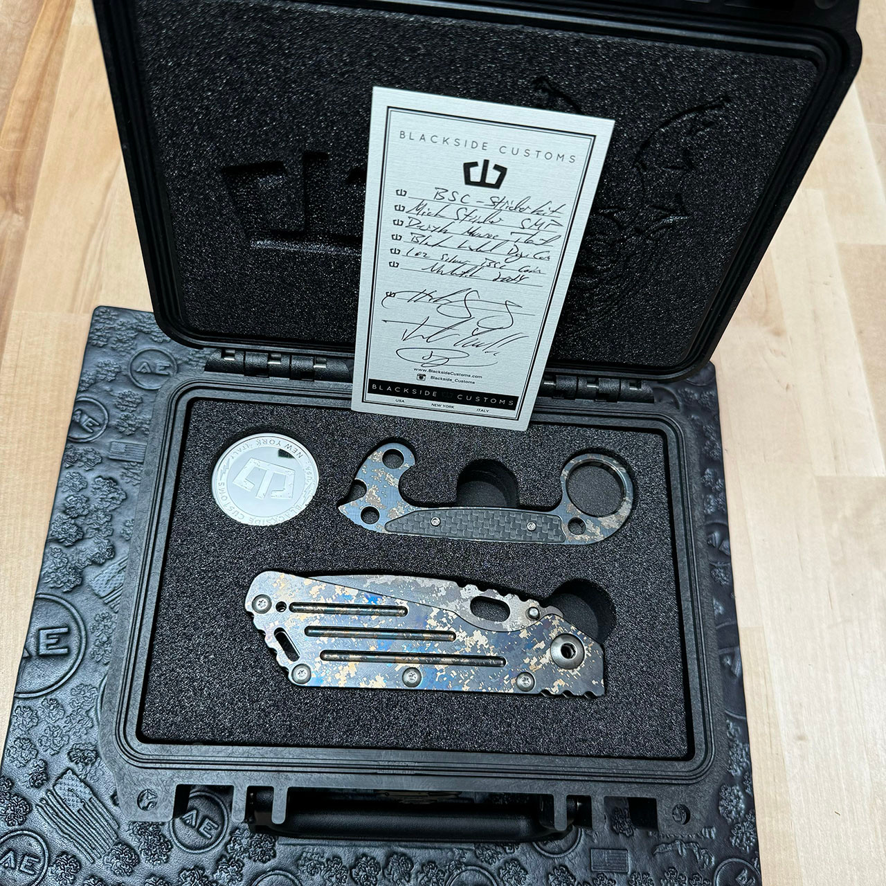 Strider Knives Blackside Customs Collab Kit SMF Black Label Digi 