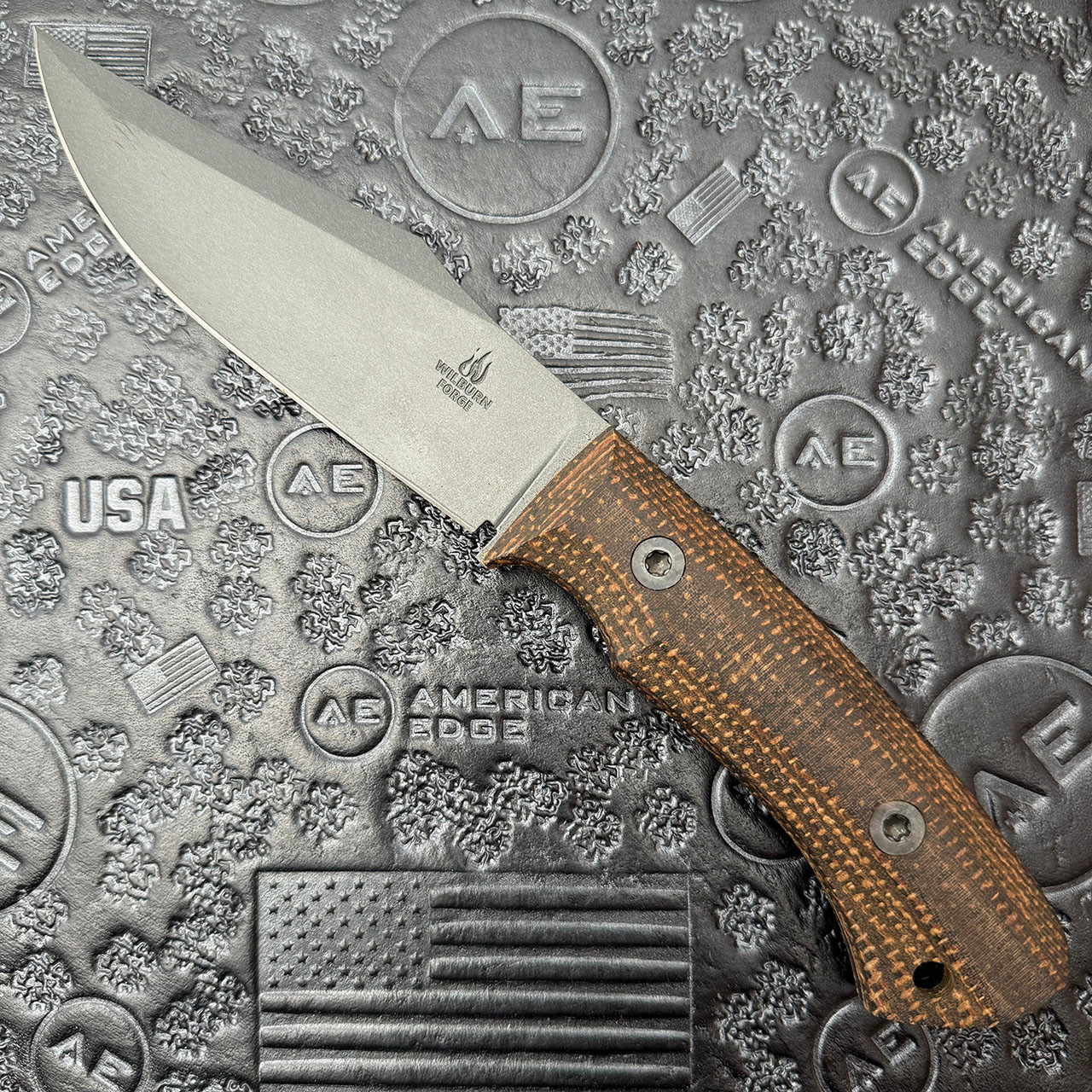 Wilburn Forge Bodyguard Fixed Blade Burlap Micarta Handles