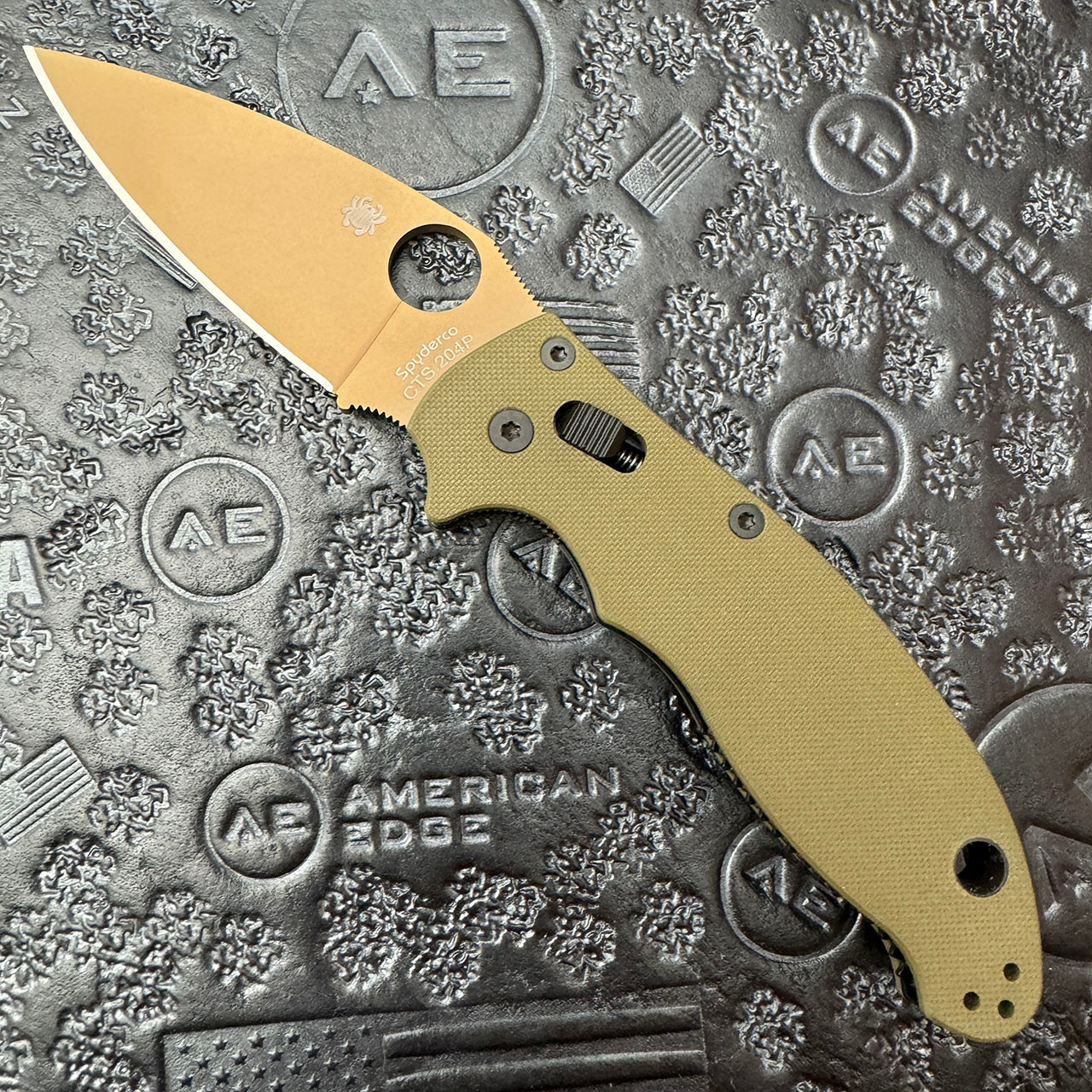 Spyderco Manix 2 Ball Bearing Lock OD Green G10 Handle FDE CTS