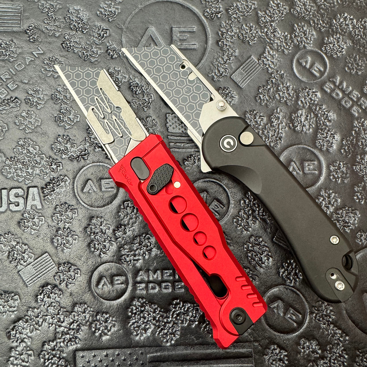 Replacement Utility Razor Blade Lasered Dark Hex | American Edge Knives