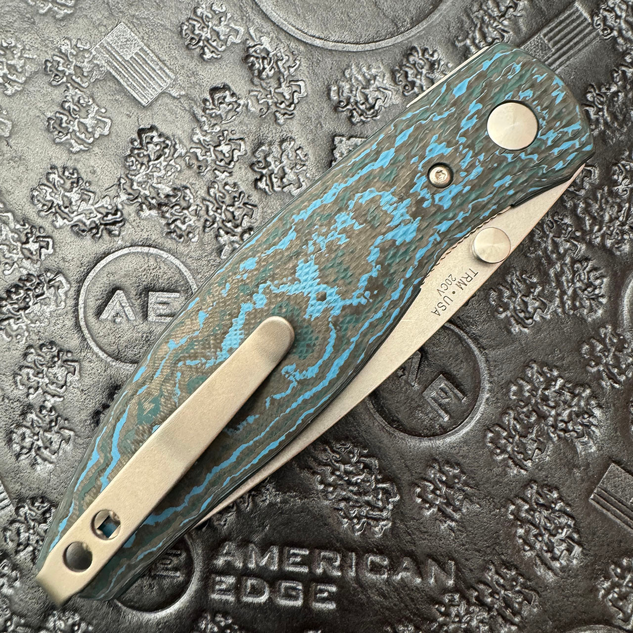 Three Rivers Manufacturing TRM Atom Liner Lock 3D Arctic Blue Fat