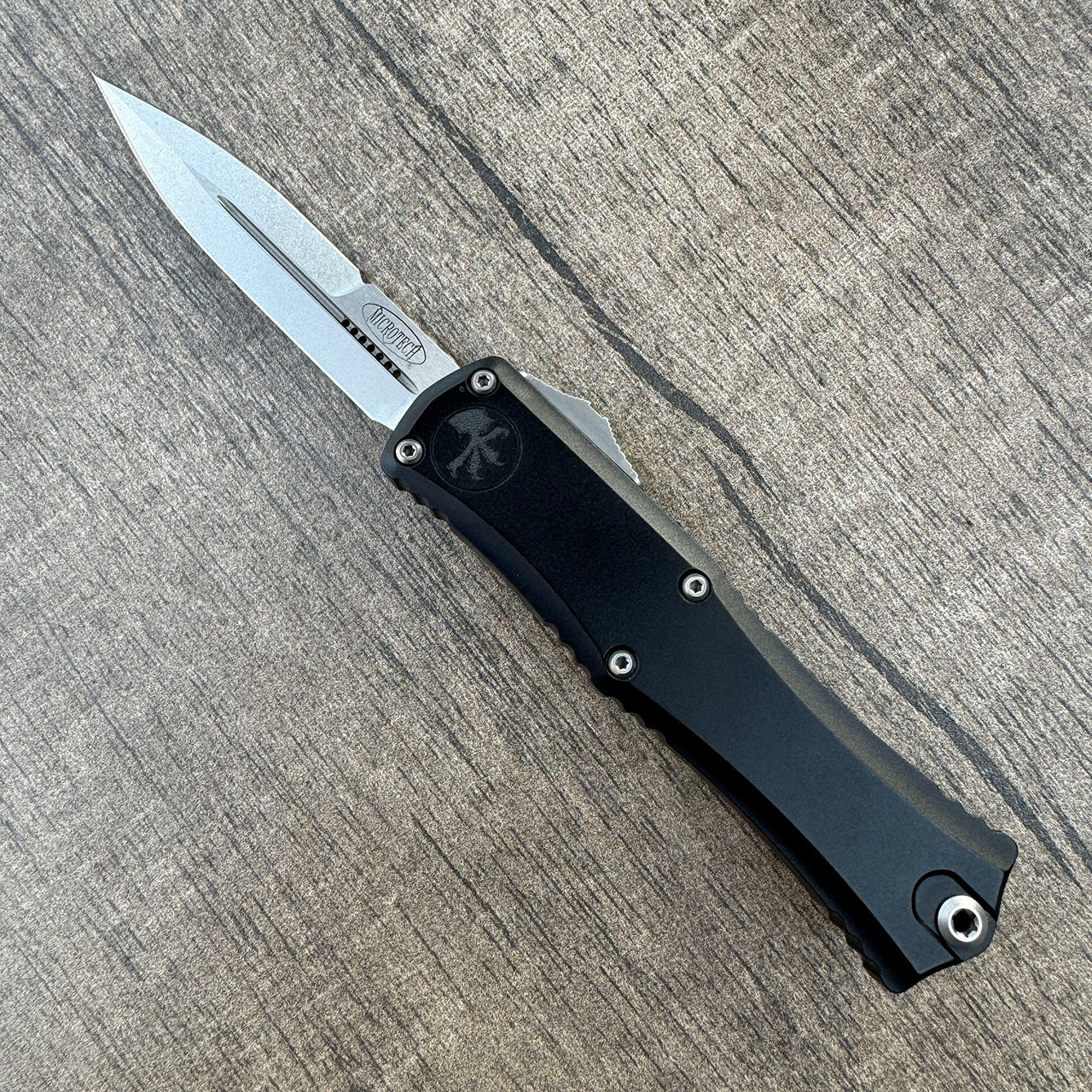 Microtech Hera II Mini Bayonet Pin Up Cowgirl Laser Black Stonewash ...