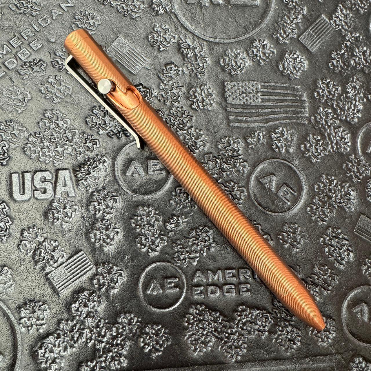 Tactile Turn Bolt Action Copper Standard Pen American Edge Knives