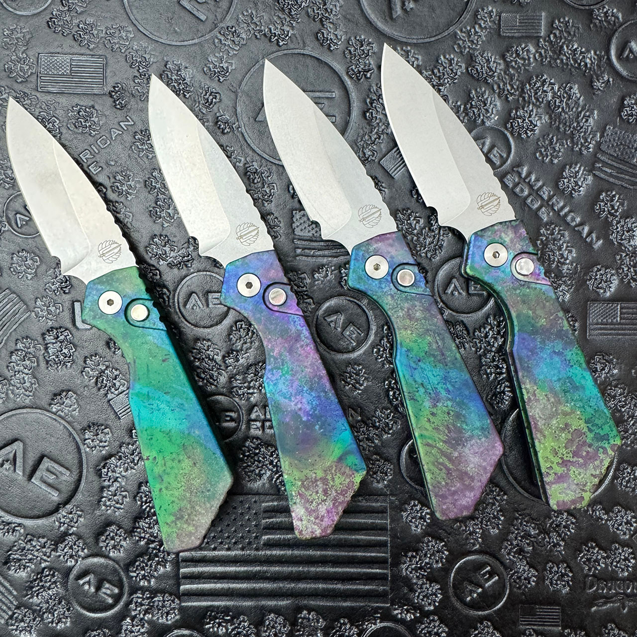 Pro-Tech Strider PT+ Auto Solid Northern Lights Anodized Handle