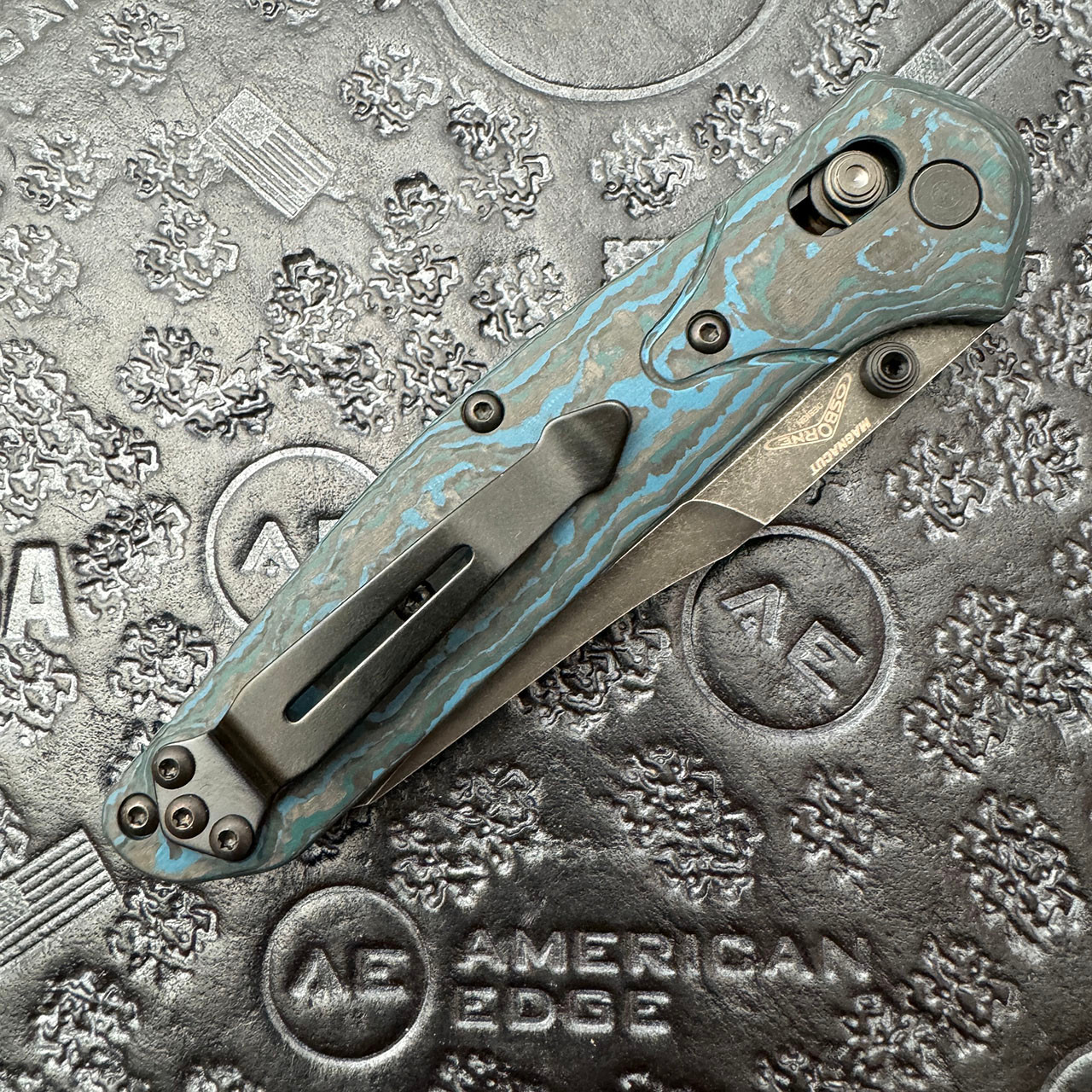 Benchmade Osborne Axis Lock Arctic Storm Fat Carbon Handles