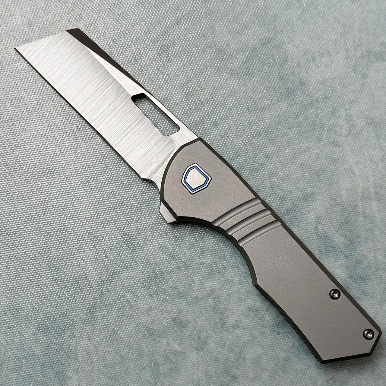 Brian Brown Yeager-M V3 Flipper Frame Lock Titanium Handle Blue