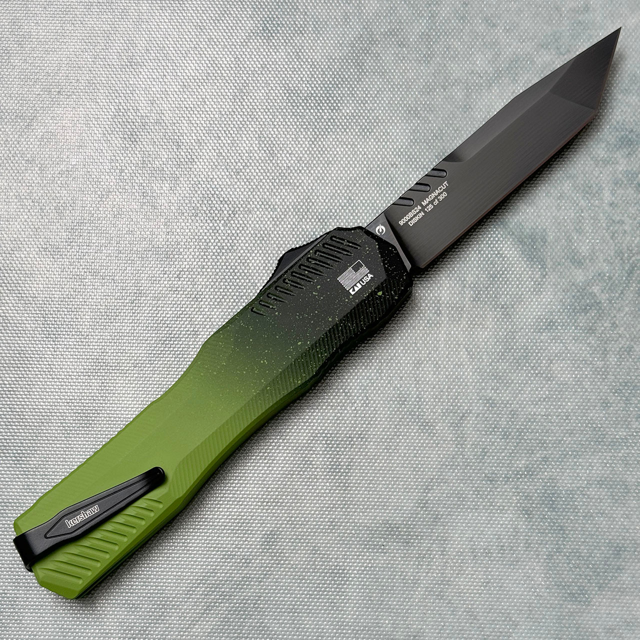 Kershaw Livewire Automatic Zombie Cerakote Aluminum Handle Black