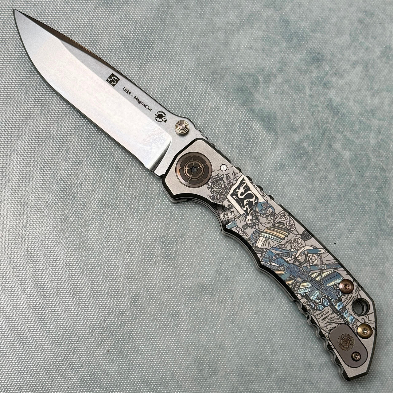 Spartan Blades Harsey Folder SHF Custom Engraved Ronin Gunfighter