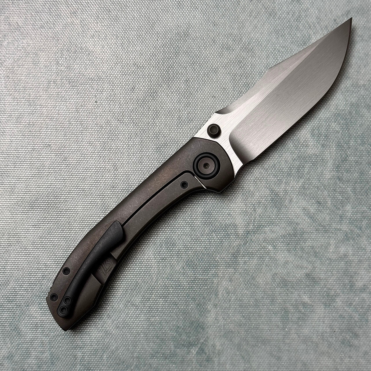 Brian Brown Raptor V2 Frame Lock Titanium Handle w/ Burl Wood