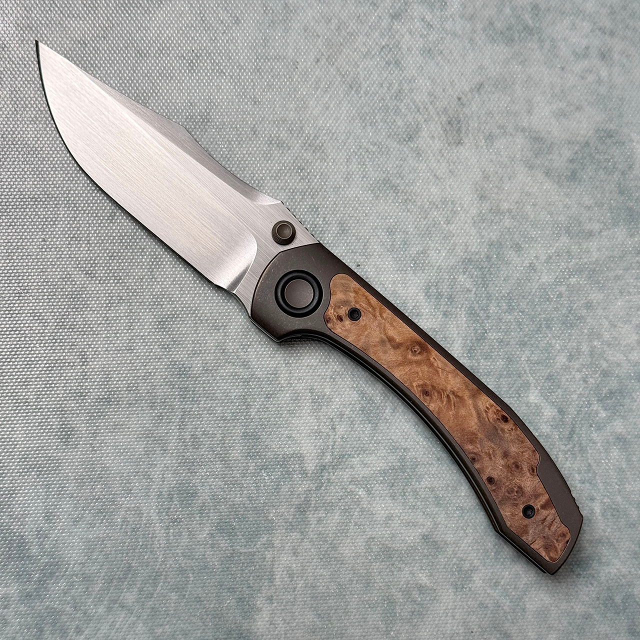 Brian Brown Raptor V2 Frame Lock Titanium Handle w/ Burl Wood