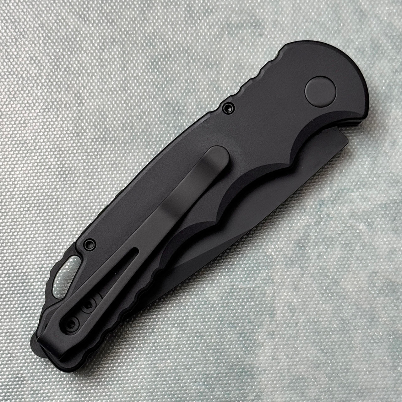 Pro-Tech TR-5 Operator Series Solid Black Handle DLC Blade Tritium