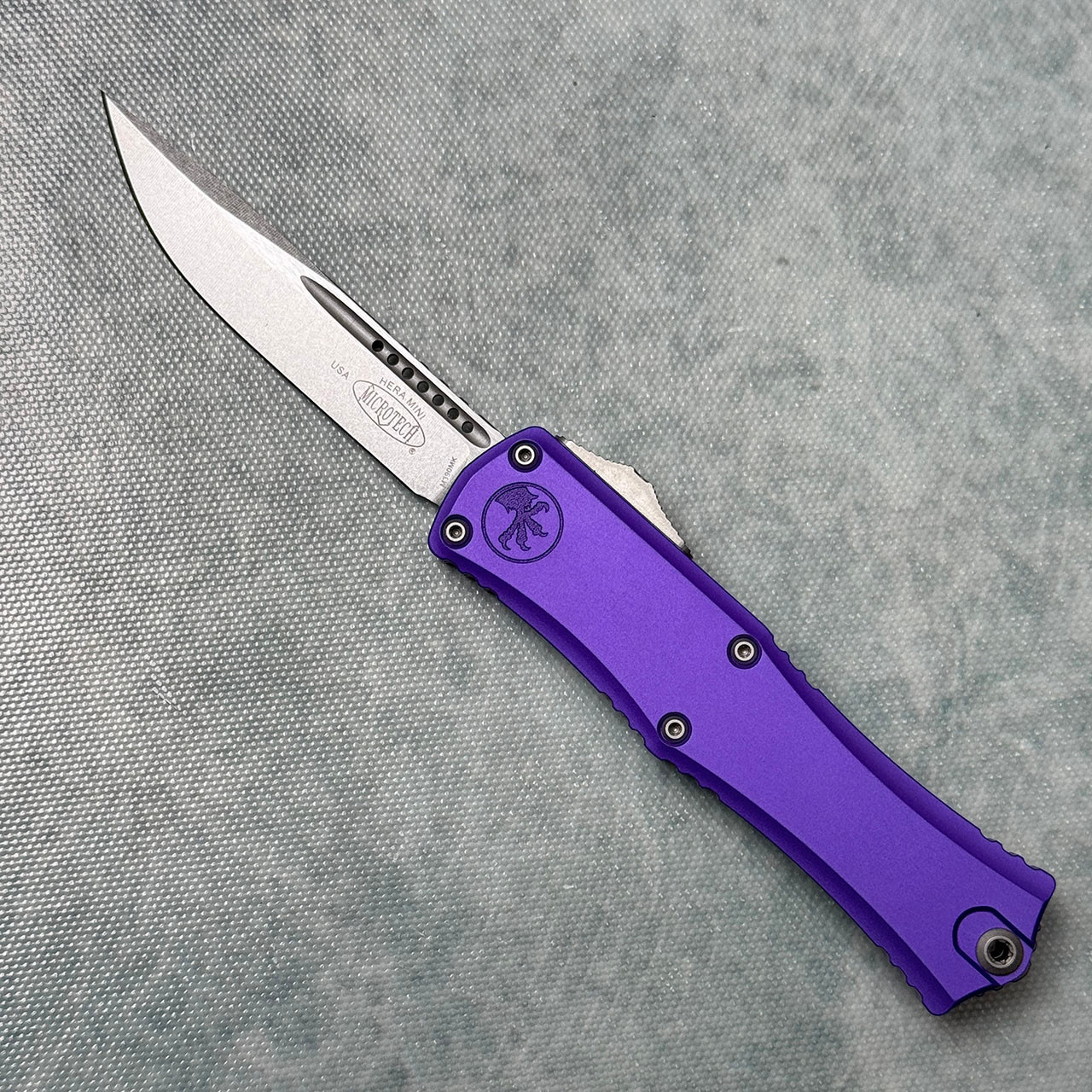 ◇Hera Microtech Hera OTF Knife, Apocalyptic Stonewash Blade | BladeOps
