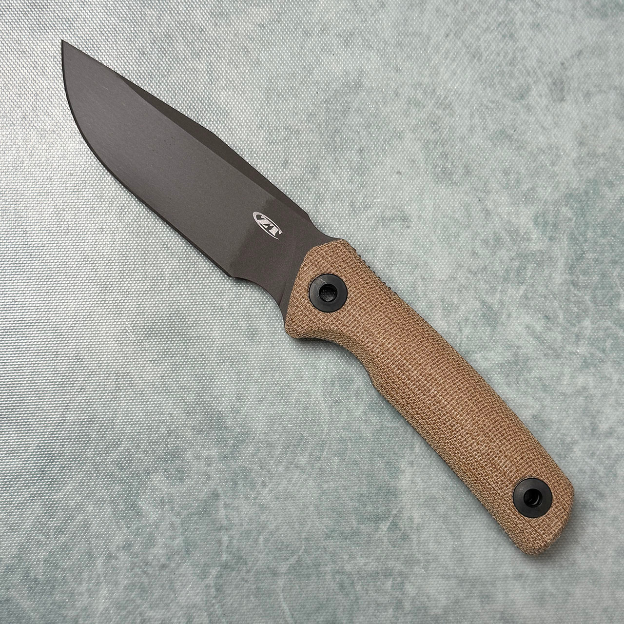 Zero Tolerance 0004 Fixed Blade Natural Canvas Micarta Handles