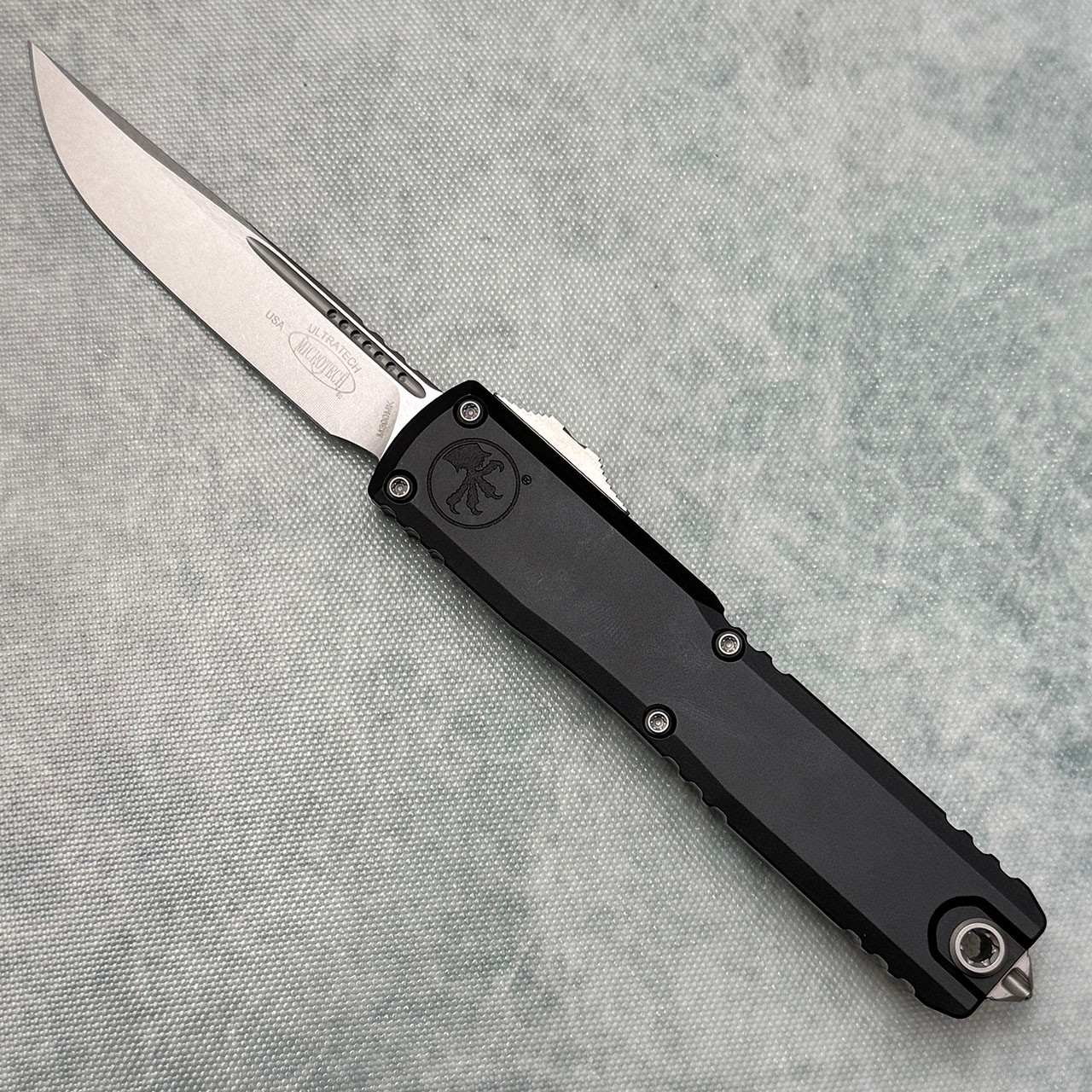 Microtech Ultratech ZBP S/E Black Handle Stonewash Standard 1121