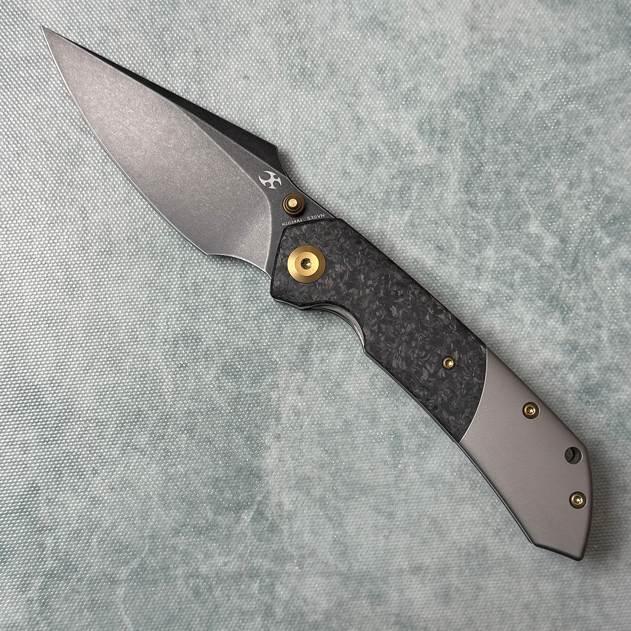 Kansept Fenrir Inset Lock Carbon Fiber/Titanium Handle Blackwashed
