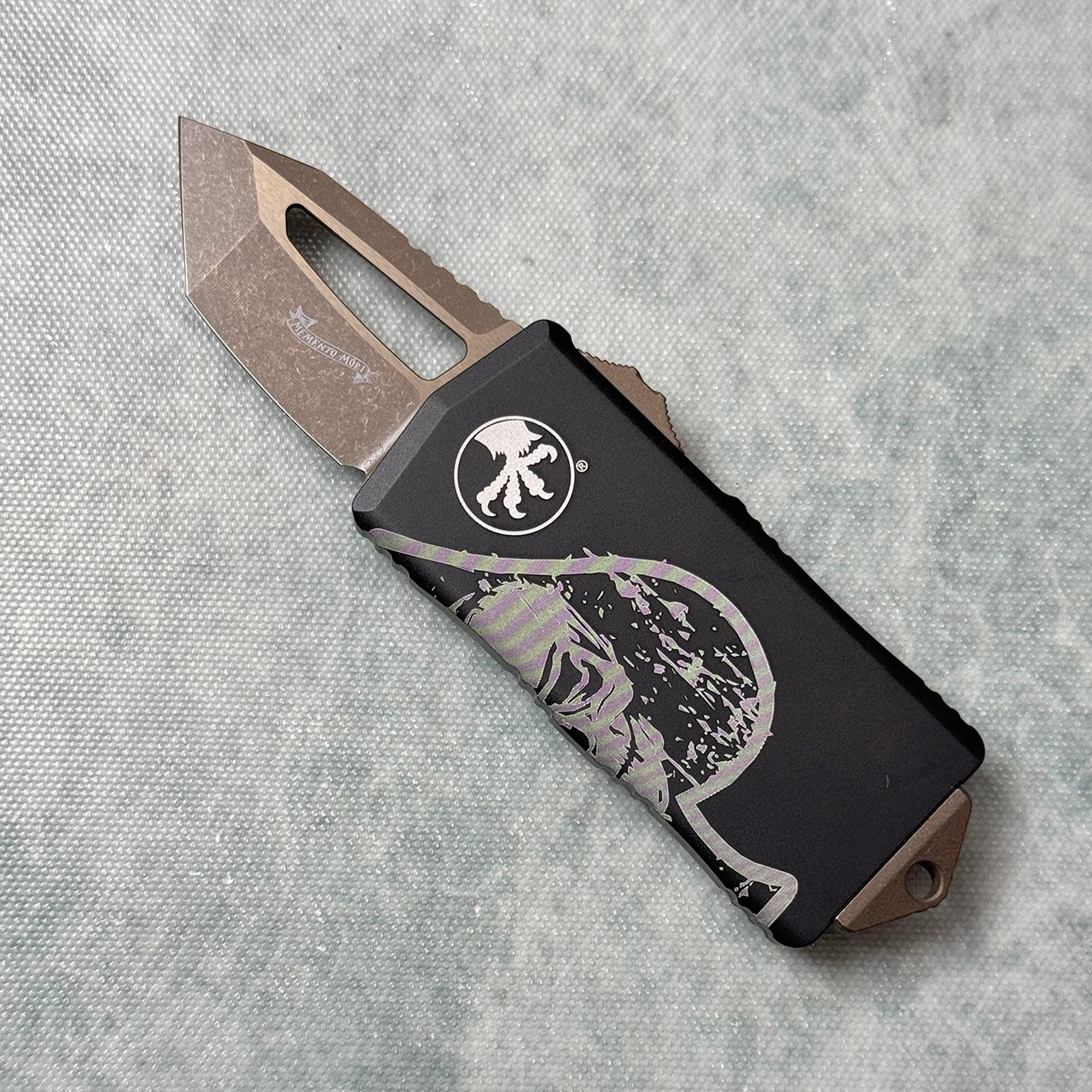Microtech Exocet T/E Death Card Bronze Apocalyptic Standard Blade