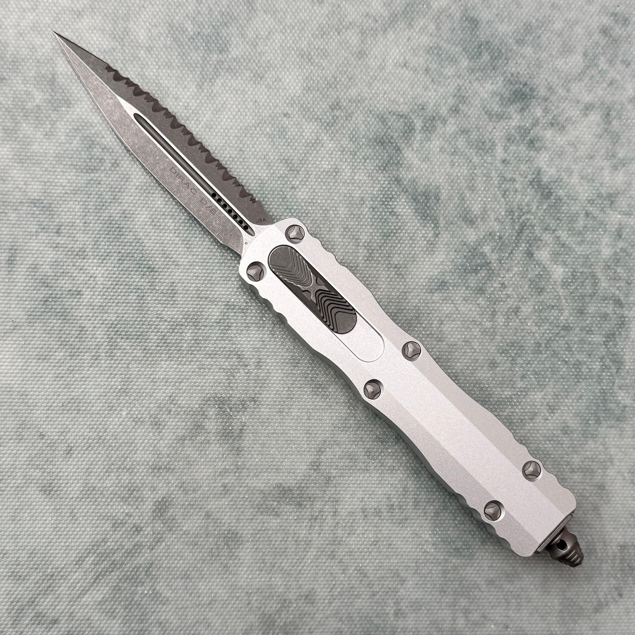 グラッシーレディオ RX122c DP ディープ　クリップ付×2セット Microtech Dirac D/E Clear Handle Apocalyptic Full Serrated 225