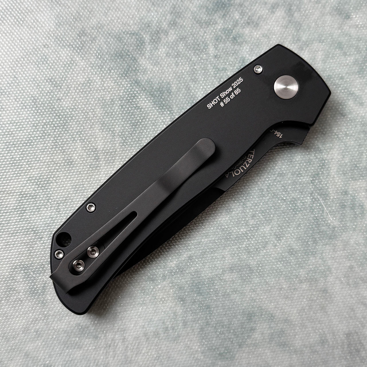Pro-Tech Terzuola ATCF Auto Solid Black Handle DLC 154CM Blade